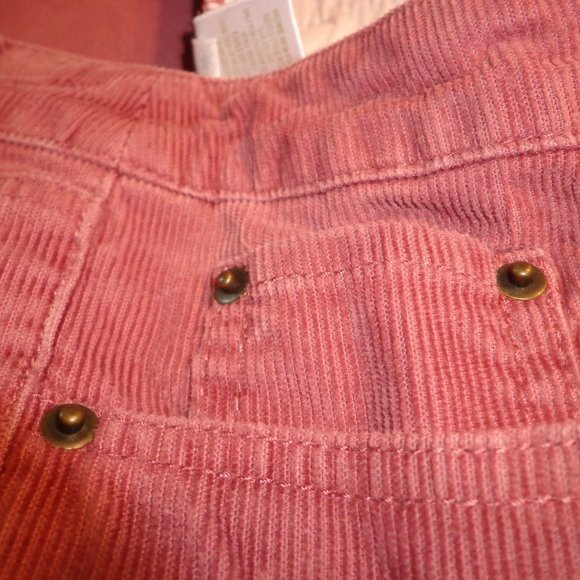 Garnet Hill Slim 5-Pocket Cord Size 2 Rose Zip/Button Closure - Picture 8 of 13